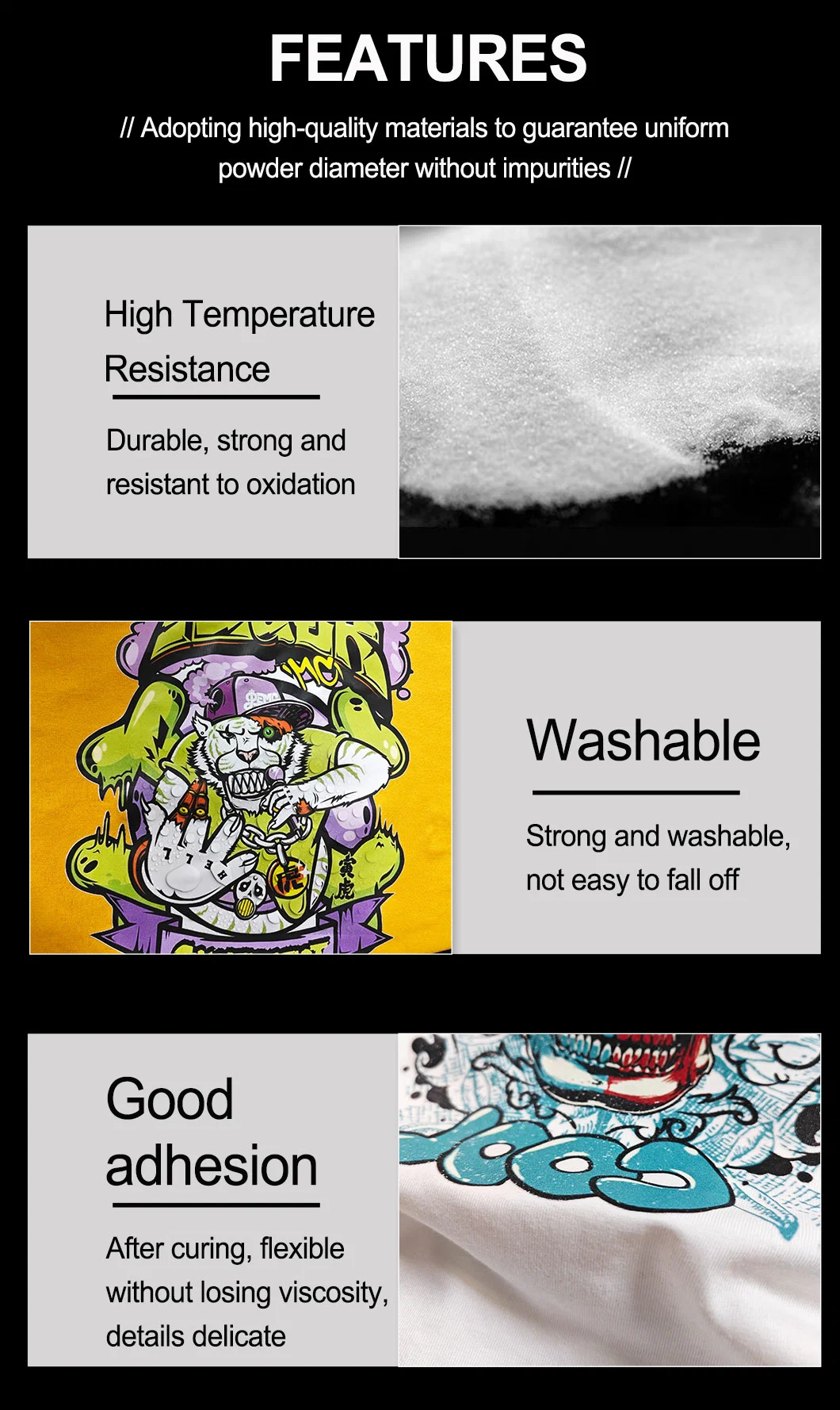 Hot Sale Product TPU Hot Melt Adhesive Glue White Powder for Dtf Heat Transfer Film
