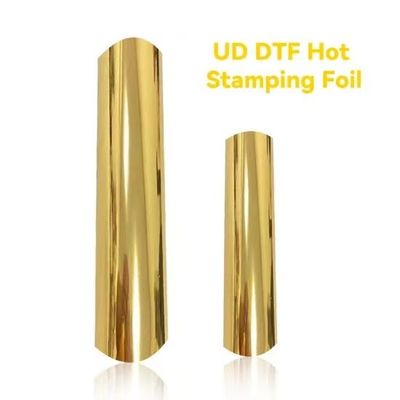 quality  Flexible AB UV DTF Gold Film Printing Material Cold Peel Transfer Pet Film factory