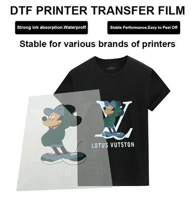 DTF printing film 42cm*100M glossy Matte White ink printing Film for garment