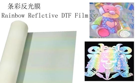 DTF Transfer Film Roll colorful reflective dtf film for Desktop DTF Printing Materials