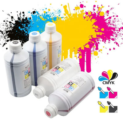 CMYKW 5 Colors Water Based DTF Pigment Ink 1000ML For XP600 I1600 I3200 Printer