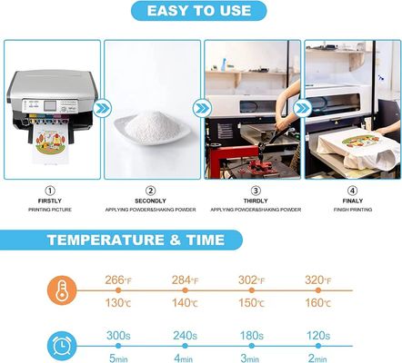 1kg Hot Melt DTF Powder White Digital Heat Transfer Adhesive Powder For All Fabric