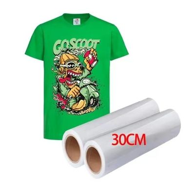 Double Single Side DTF Pet Film 30CM 33CM 60CM*100M Roll Heat Transfer 75Micron Hot Cold Peel DTF Film