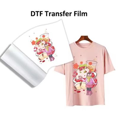 Double Side 30cm 60cm DTF Film Roll 75mic Pet Film For Heat Transfer Printing