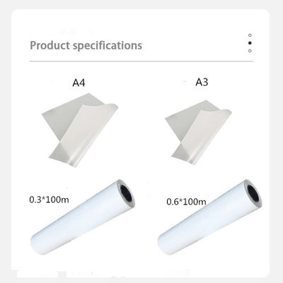 42cm Double Side Matte DTF Hot Peel Film Roll 75mic DTF Printing Film For Garment
