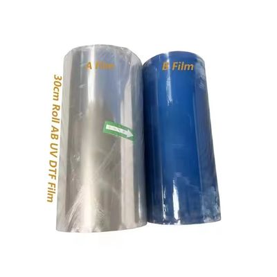 Polymer Cold Transfer Printing Film A And B Film UV DTF PET Sticker Film Roll 30cm