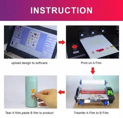 UV DTF Film Cup Wraps Transfer AB Film UVDTF Sticker Printer UV DTF Film for Phone Case Bottle Mug Cup