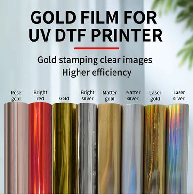 30cm UV DTF Hot stamping Foil Holographic film HTV heat transfer film gold silver for hard surface