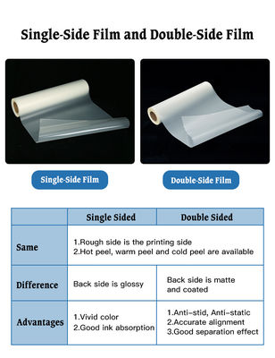 Double Side Hot Peel 30cm 33cm 43cm 60cm Roll DTF PET Film for i3200 Dtf Printer