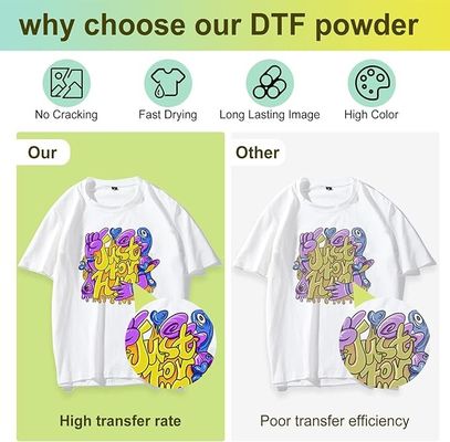 Black 1kg DTF Hot Melt Powder For Cotton Polyester Nylon Fabrics