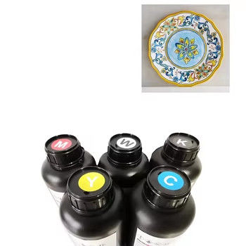 CMYKW V UV Light Curing Method LED Ink Compatible with DX5 DX7 XP600 TX800 Print heads