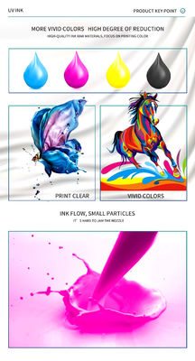 1000ml cmykw Led-UV Ink for Digital Printing inkjet printer i3200 xp600  printhead