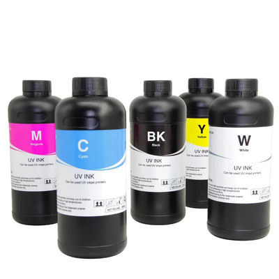 UV Hard Soft Ink CMYKW Color For XP600 TX800 Dx5 Dx7 Printhead 500ML