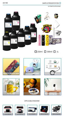 UV Hard Soft Ink CMYKW Color For XP600 TX800 Dx5 Dx7 Printhead 500ML