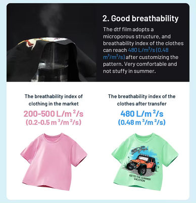 Double Single Side DTF Pet Film 30CM 33CM 60CM 60CM*100M Roll Heat Transfer 75Micron Hot Cold Peel