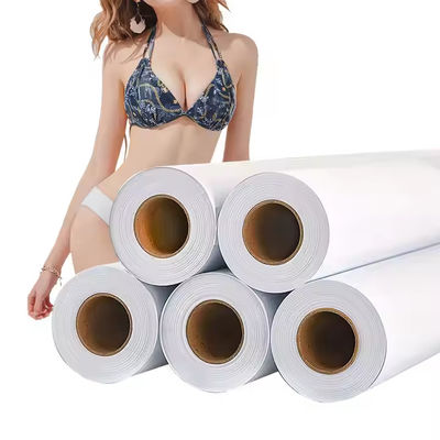 56 Inch*100m Stretch Sublimation Paper Roll  White 42gsm For Professional Fabric Printing