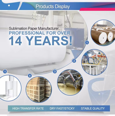 Digital Printing 47 Inch 100gsm Roll To Roll Sublimation Paper For Large Format Sublimation Printer