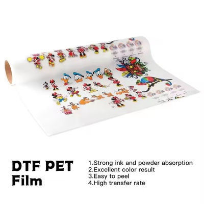 DTF Transfer Film 30CM x 100M 75U Compatible with CMYK + White Ink for Apparel Printing