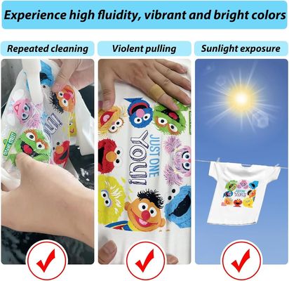 T Shirt Design Printing Pet Film Epson Dtf Ink Cmykw 1000ml Per Bottle For L1800