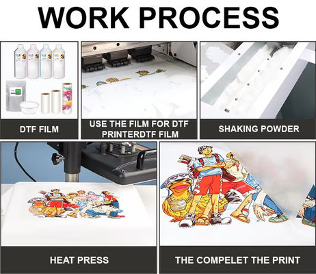 1000ML Dtf Printer No Blocking Nozzle Dtf Pigment Ink CMYK+W Environment Friendly